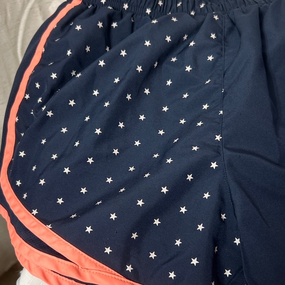 Nike Women's Navy and Coral Star Athletic Shorts - Picture 4 of 6